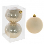 Украшение новогоднее "Шар", набор из 2 шт , D10 см Полимерный материал