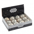 Украшение новогоднее "Шар", набор из 12-ти шт, D8 см, L35 W28 H9 см Полимерный материал