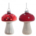 Украшение новогоднее "Гриб", L6 W6 H10,5 см, 2в.