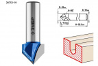 Фреза пазовая галтельная V-образная, D= 19мм, рабочая длина-17,5мм, угол-90° градусов, хв.-12 мм, ЗУБР Профессионал
