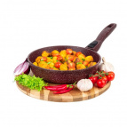 Сковорода глубокая 22 см Elan Gallery ГАРМОНИЯ ВКУСА Рубин, со съёмной ручкой