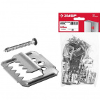 ЗУБР Кляймер-У2 4 мм, усиленный крепеж для вагонки с саморезами, 50 шт (30755-04)