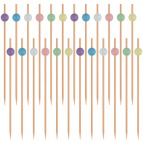 Шпажки для канапе "Бусинки пастель". Набор 24 шт. Длина 12 см. NEW