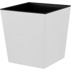 Горшок для цветов InGreen London CUBE 301 х 301 мм, 22 л c дренажной вставкой белоснежный жасмин