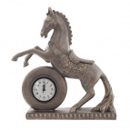 Фигурка декоративная "Лошадь" с часами (ААх1 н/п), L32 W9,5 H35 см