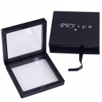 Коробка для хранения украшений (черная). Размер 9,5х9,5х2,5 см. NEW