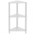 Полка VIKEA угловая подвесная 3-х ярусная (белый)