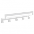 Полка настенная "Line" 50см с 5-ю крючками (белый)