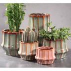 594532 Ваза керам. Vase TORTINI d16,5 h21 см розовый (ш/к 0403)