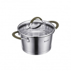67-1216 Кастрюля со стекл. крышкой 2л; 16x9,5 см Linea OLIVA