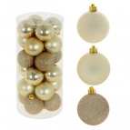 Украшение новогоднее "Шар", набор из 24 шт, D6 см Полимерный материал