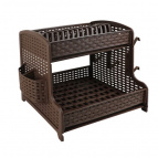 Сушилка для посуды "Ротанг" 2-х ярусная (коричневый)