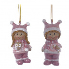 Фигурка декоративная подвесная "Дети",  L3 W2,5 H6,5 см, 2в.