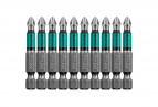 Optimum Line Биты, PH2, 50 мм, тип хвостовика E 1/4", 10 шт в блистере, KRAFTOOL