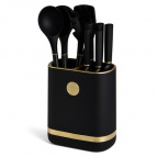 НАБОР AGNESS ИЗ 11ПР: 5 НОЖЕЙ,ПОДСТАВКА,ПОЛОВНИК,ЛОЖКА,ЛОПАТКА,ШУМОВКА,ЛОЖКА ДЛЯ СПАГЕТТИ