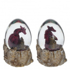 Фигурка декоративная в стекл.шаре "Дракон", D 7 см, L8 W7 H10 см, 2в.