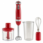 Блендер DELTA DL-7064B  цвет: красный 1000 Вт, ТУРБО, стакан,венчик,измельчитель(8)