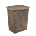 Корзина для белья "Вязь" 60л (шоколад)