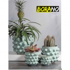 590262 Кашпо керам. Kübel BORANO d13,5 h12,5 см св. голубой крем (ш/к 2804)