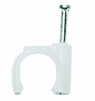 Скоба STAYER круглая 4мм, с оцинкованным гвоздем, 100шт