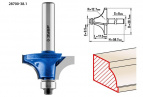 Фреза кромочная калевочная №1, D= 38,1мм, рабочая длина-17,5мм, радиус-12,7мм, хв.-8мм, d-9,5мм, ЗУБР Профессионал