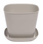 Кашпо квадратное 9,8л. с поддоном (агат)