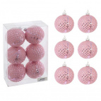 Набор из 6шт Украшение новогоднее "Шар", D 6 см, L12 W6 H17,5 см