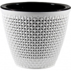 КШ-7943 Кашпо Ротанг Белый/Черный d17 h14,5см 2,25л.