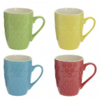 Кружка (кратность 6 шт), 400 мл, L11 W8 H10,5 см, 4в., (сорт 1,2)