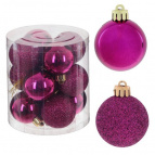 Украшение новогоднее "Шар", набор из 12-ти шт, L4 W4 H5 см Полимерный материал