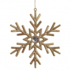 Изделие декоративное подвесное "Снежинка", L14 W0,4 H14 см