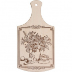 Доска разделочная с ручкой "Букет" 35х18,5 см MARMITON