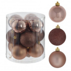 Набор из 12шт Украшение новогоднее "Шар", D 8 см Полимерный материал