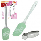 Кухонные принадлежности "Морковка". Набор из 2 предметов (лопатка 25x5 см, форма кулинарная 11х3,5х0,5 см.)