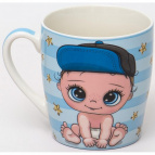 ОЧАРОВАШКА, кружка 270мл, МИКС 2 ДЕКОРА, NEW BONE CHINA