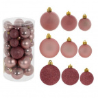 Украшение новогоднее "Шар", набор из 40 шт, D6/5/4/3 см Полимерный материал