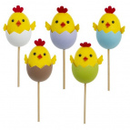 Изделие декоративное (вставка) "Цыпленок", L5 W5 H30 см, 5в.