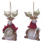 Фигурка декоративная подвесная "Олень",  L5,5 W4,5 H10,5 см, 2в.