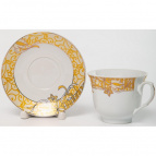 АВРОРА Шедир , набор чайный (2) чашка 220мл + блюдце, декор золото, подарочная упаковка PVC
