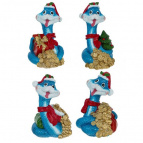 Фигурка декоративная "Змея", L7 W5,5 H9,5 см, 4в.