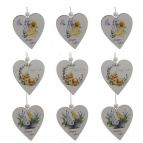 Набор из 9-ти изделий декоративных подвесных "Сердце" (5*0,5*6), L19,5 W6,5 H2 см