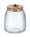 93-HO-LA-01-950 Банка стеклянная с бамбуковой крышкой, 950 мл Linea LANTERN
