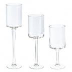 Подсвечник, набор из 3-х шт, L23 W7,5 H30,5 см