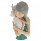 Фигурка декоративная "Девочка с кроликом", L14 W13 H25 см