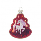 Украшение новогоднее "Елочка с лошадкой", L8 W2,5 H11 см