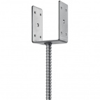 ЗУБР ОС-U 91 х 120 х 60 мм, U-образное основание столба (310286-090)