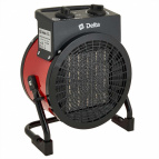 Тепловая пушка электрич DELTA D-90/3  красн с черным, 3000 Вт КЕРАМИЧЕСКИЙ нагреватель,  площ оборг 30 м²