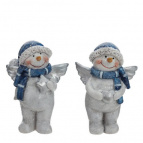 Фигурка декоративная "Снеговик", 2в., L4,5 W3,5 H6,5