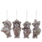 Изделие декоративное подвесное "Медвежонок", L4 W3,5 H7 см, 4в.