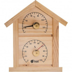 Термометр с гигрометром Банная станция "Домик" 23,6*22*1,9см для бани и сауны